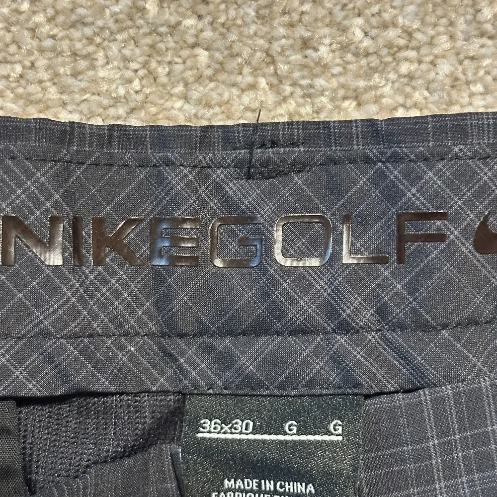 Men's Nike Fit-dry Golf Pants 36x30 Plaid Flat Front Athlete Performance‎ Sales